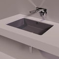 Керамическая раковина 55 cм Simas Agile, matte antracite (S 60) Встраиваемые снизу Прямоугольные