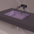 Керамическая раковина 55 cм Simas Agile, matte prugna (S 60) Встраиваемые снизу Прямоугольные