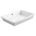 Керамическая раковина 55 cм Simas Agile, glossy white (S 60) Встраиваемые снизу Прямоугольные