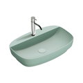 Керамическая раковина 65 см Catalano Green Lux, verde satinato (165GRLXNVS) На столешницу, На тумбу, Полувстраиваемые Прямоугольные