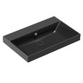 Керамическая раковина 75 см Catalano NEW ZERO, nero satinato (175ZPNS) На столешницу, На тумбу, Подвесные, Полувстраиваемые Прямоугольные