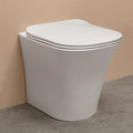 Унитаз напольный безободковый с крышкой Antonio Lupi Cabo, белый (CABO21 Ceramica Lucida) Напольные 