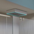Верхний душ с каскадом и LED подсветкой Antonio Lupi Fuorimeteo Slim, белый с зеркальной сталью (FMS20CBAL) Верхние души Белый