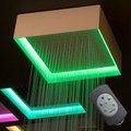 Верхній душ з LED підсвічуванням Antonio Lupi Fuorimeteo Slim, білий з дзеркальною сталлю (FMS10BAL) Верхні душі Білий
