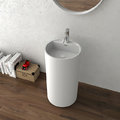Напольная раковина iStone Collen, Matte White (WD38375a) Напольные Круглые