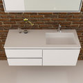 Раковина iStone Hannah, Matte White (WD38130R) На столешницу, На тумбу Прямоугольные