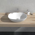 Накладная раковина iStone Moira, Matte White (WD38564) На столешницу Овальные