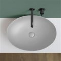 Раковина накладная 58 см Cielo Le Bacinelle Eco Small, светло-серый (BAECO58-PM) На столешницу, На тумбу Овальные