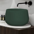 Раковина накладная 45 см Cielo Le Bacinelle Tina, темно-зеленый (BATA-MU) На столешницу, На тумбу Круглые