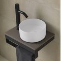 Раковина накладная 25 см Cielo Shui Comfort Minimo, белый (MILAT-Bianco) На столешницу, На тумбу Круглые