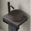 Раковина накладная 25 см Cielo Shui Comfort Minimo, коричневый (MILAT-CA) На столешницу, На тумбу Круглые