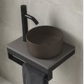 Раковина накладная 25 см Cielo Shui Comfort Minimo, темно-коричневый (MILAT-FN) На столешницу, На тумбу Круглые