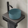 Раковина накладная 25 см Cielo Shui Comfort Minimo, бирюзовый (MILAT-PL) На столешницу, На тумбу Круглые
