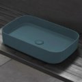 Раковина накладная 60 см Cielo Shui Comfort, бирюзовый (SHCOLAR60-PL) На столешницу, На тумбу Прямоугольные