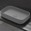 Раковина накладная 60 см Cielo Shui Comfort, светло-серый (SHCOLAR60-PM) На столешницу, На тумбу Прямоугольные