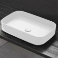 Раковина накладная 60 см Cielo Shui Comfort, белый (SHCOLAR60-Bianco) На столешницу, На тумбу Прямоугольные