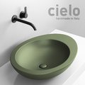 Керамическая раковина 60 см Cielo Le Giare, зеленый (LGLA60-AG) На столешницу, На тумбу Овальные