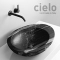Керамическая раковина 60 см Cielo Le Giare, черный мрамор (LGLA60-BC) На столешницу, На тумбу Овальные
