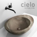 Керамическая раковина 60 см Cielo Le Giare, коричневый мрамор (LGLA60-BP) На столешницу, На тумбу Овальные