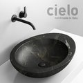 Керамическая раковина 60 см Cielo Le Giare, черный мрамор (LGLA60-NQ) На столешницу, На тумбу Овальные