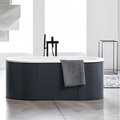 Ванна окремостояча Cielo Arcadia Cibele 160 * 86 см (Cibele-White + CIBATC-BA) Cielo Овальні