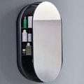 Дзеркальна шафка 50 см Cielo I Catini Oval Box, Cemento (CASPCO-CM) Cielo Дзеркальні шафи