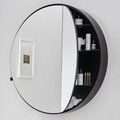 Дзеркальна шафка 90 см Cielo I Catini Round Box, Cemento (CASPCT-CM) Cielo Дзеркальні шафи