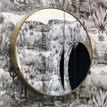 Зеркальный шкафчик 90 см Cielo I Catini Round Box, Brushed Bronze (CASPCT-BZ) Cielo Зеркальные шкафы