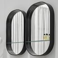 Зеркало с LED подсветкой и полкой 67 см Cielo Arcadia Eos C, Matt Black (SPEOML-NM) Cielo Зеркала