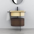 Меблевий комплект Cielo Kyros, пісочний з чорним (EKLAO-CN + KYCE-EU + KYST-NM + KYPL-RO) Cielo Меблеві комплекти