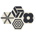 Плитка Ornamenta Corebasics Patchwork White Hexagon D60 (CB60PATCHW) Ornamenta Для кухни, Для общественных помещений, Для жилых помещений, Для ванной