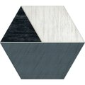 Плитка Ornamenta Medley Multiplex Black Hexagon D25 (ME25MB) Ornamenta Для кухни, Для общественных помещений, Для жилых помещений, Для ванной