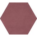 Плитка Ornamenta Medley Solid Marsala Hexagon D25 (ME25M) Ornamenta Для кухни, Для общественных помещений, Для жилых помещений, Для ванной