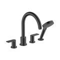 Смеситель на борт ванны Hansgrohe Vernis Blend, черный матовый (71456670) Для ванны Черный матовый