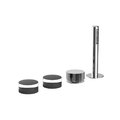 Смеситель на борт ванны Fantini Nice, хром+черный (65 02 S067S + 65 F3 S148) Для ванны Хром