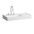 Керамічна раковина 90 см з прихованим зливом Laufen Kartell, білий матовий (H8103387571111) На стільницю, На тумбу, Підвісні 