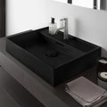 Керамическая раковина 50 см Laufen Kartell, черный матовый (H8163327161041) На столешницу, На тумбу, Подвесные Прямоугольные