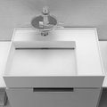 Керамическая раковина 60 см со скрытым сливом Laufen Kartell, белый матовый (H8103347571111) На столешницу, На тумбу, Подвесные Прямоугольные