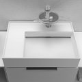 Керамическая раковина 60 см со скрытым сливом Laufen Kartell, белый матовый (H8103357571111) На столешницу, На тумбу, Подвесные Прямоугольные
