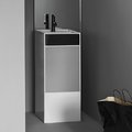 Керамическая напольная раковина 37,5 см со скрытым сливом Laufen Kartell, черно-серый (H811331D031111) Напольные Прямоугольные