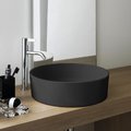 Керамическая раковина 42 см Laufen Kartell, черный матовый (H8123317161121) На столешницу, На тумбу Круглые