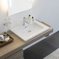 Встраиваемая керамическая раковина 65 см с шлифованным низом Laufen Living, белый (H8164320001041) Встраиваемые сверху Прямоугольные