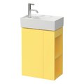 Тумба подвесная с полочкой, петли слева, 44 см Laufen Kartell, желтый (H4075170336441) Laufen Тумбы