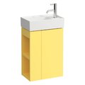 Тумба подвесная с полочкой, петли справа, 44 см Laufen Kartell, желтый (H4075180336441) Laufen Тумбы
