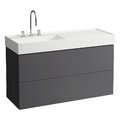 Тумба подвесная с 2 выдвижными ящиками, 120 см Laufen Kartell, темно-серый (H4076480336421) Laufen Тумбы
