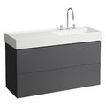 Тумба подвесная с 2 выдвижными ящиками, 118 см Laufen Kartell, темно-серый (H4076490336421) Laufen Тумбы