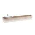 Столешница 240 см с вырезом под раковину слева Laufen IL Bagno Alessi One, грецкий орех (H4246020976301) Laufen Столешницы