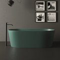 Ванна зі штучного каменю окремостояча NIC Design Bay 160х80 см, Бірюзовий (014 719.061) NIC Design Овальні