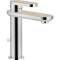Смеситель для раковины Nobili Dress, chrome and vanilla wood (DS106118/1C10) Для раковины Хром-ванильный