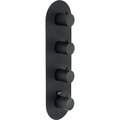 Термостатический смеситель для душа на 4 выхода Nobili Velis, velvet black (WE00104/TBM) Для душа Черный матовый